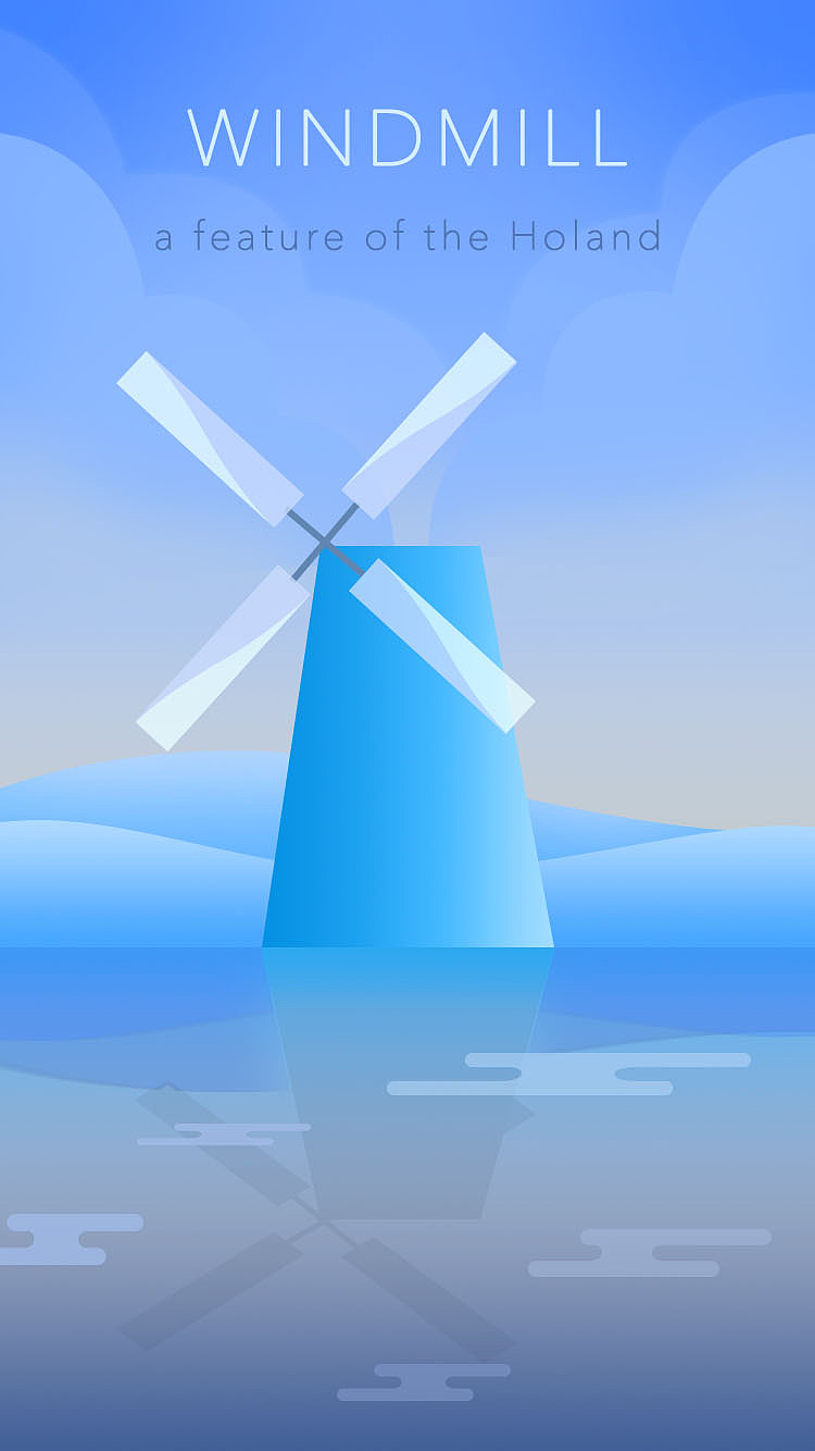 渐变扁平插画