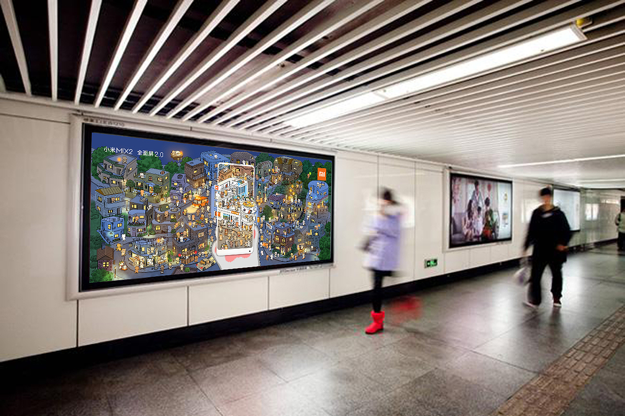 地铁灯箱效果图