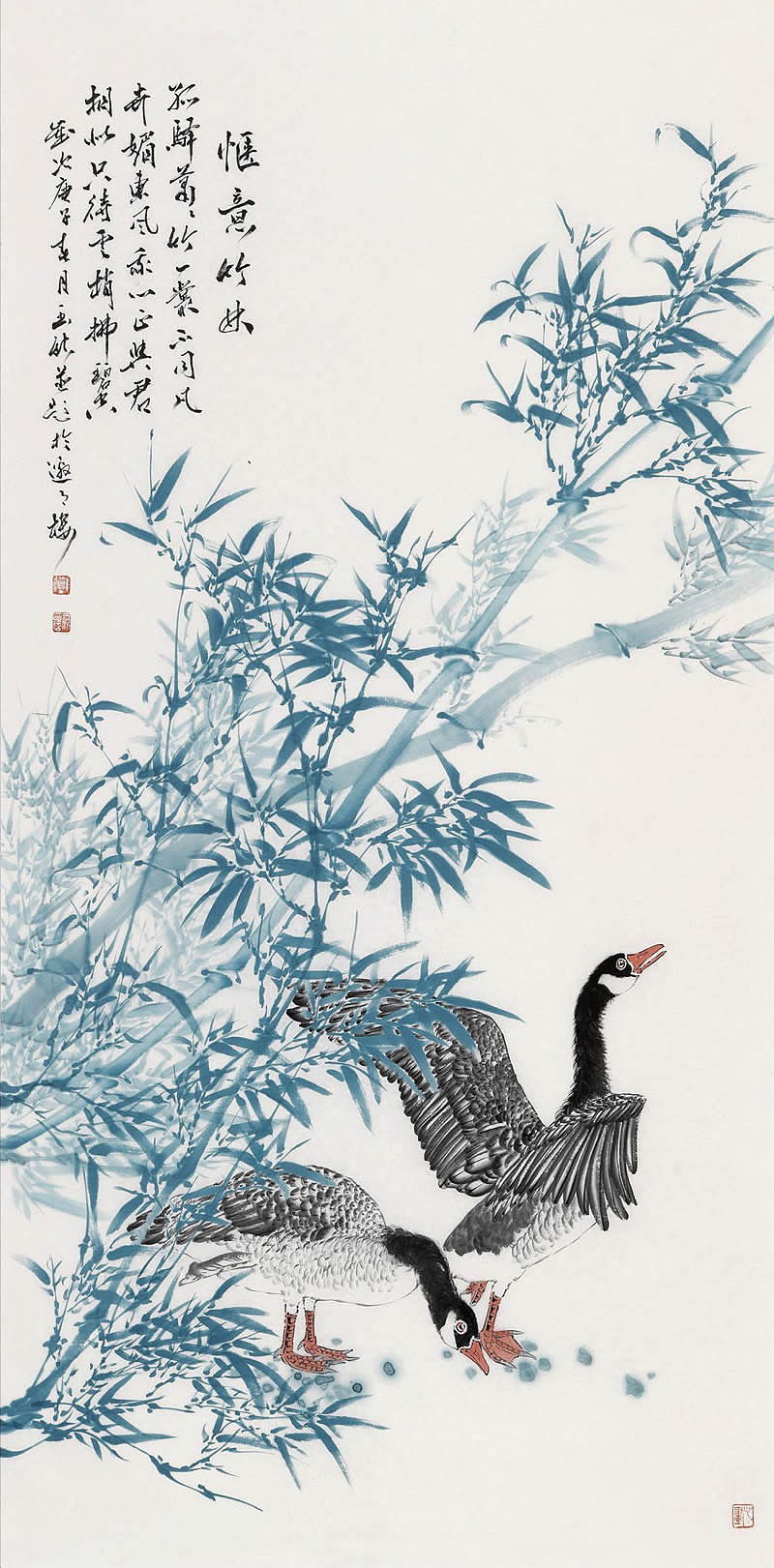 画家董玉新，当代主题性花鸟画领军人物（图ZMjg1MDM0OTg4） - 绘画 - 站酷设计师易阁字画网张小克原创素材 - 站酷ZCOOL