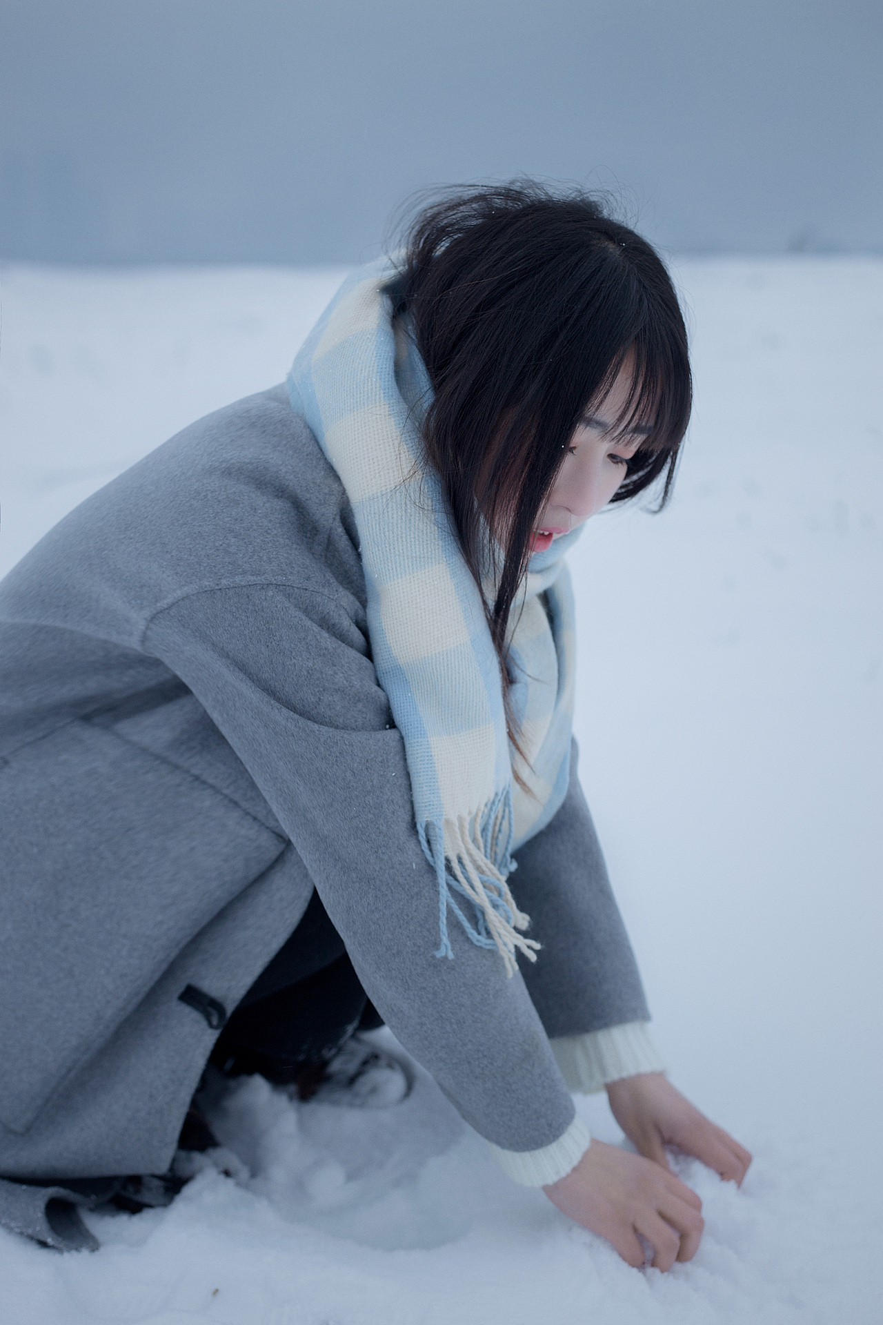 雪下的很大,你笑的很甜