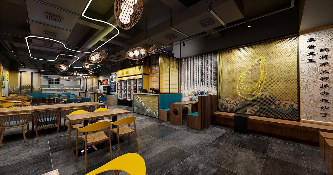 小海鲜烧烤店装修长沙蚝将军小海鲜连锁