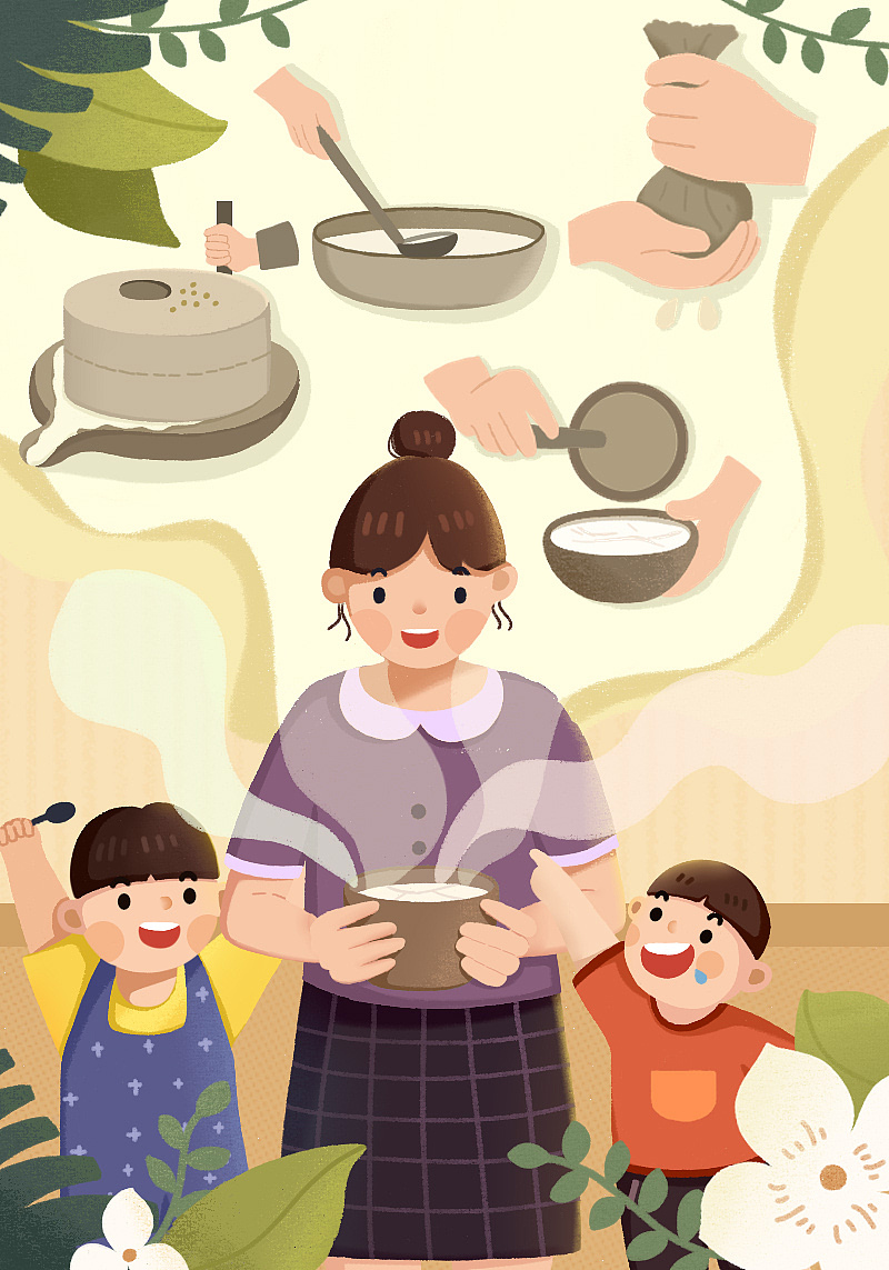 [ 那 碗 五 谷 甜 品] 品牌故事插画系列（图ZMjE2Mzc3NjQw） - 商业插画 - 站酷设计师Doublesheep原创素材 - 站酷ZCOOL