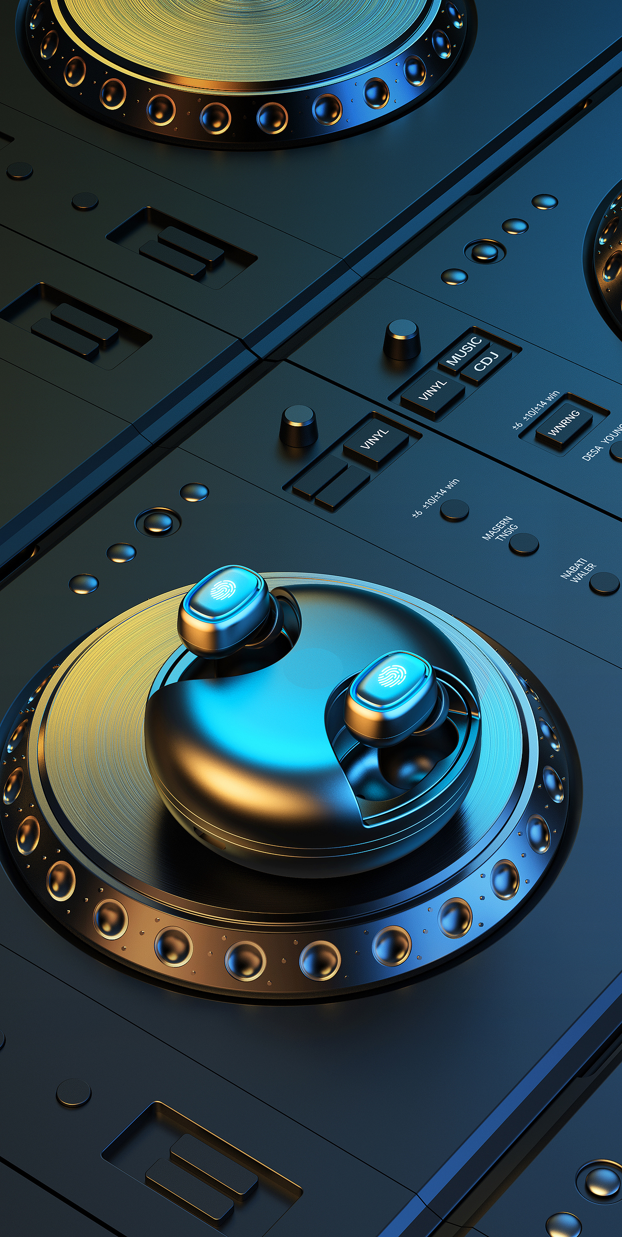 tws 蓝牙耳机-c4d