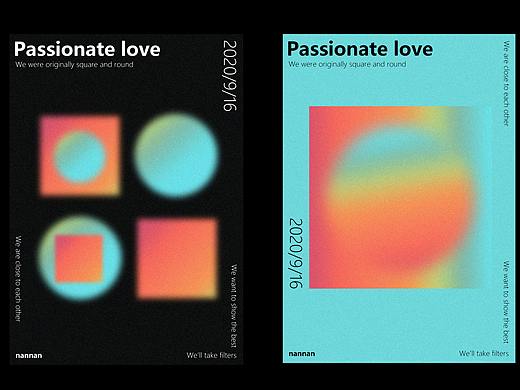 Passionate love——虚与实 海报设计