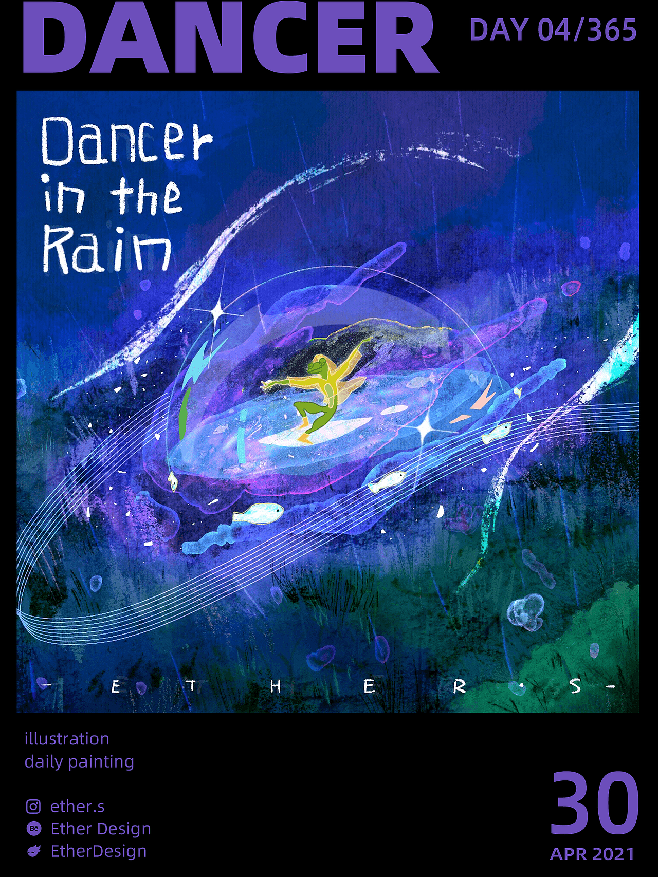 Dancer in the rain
ipad procreate笔刷:艺术效果-奥德老海滩