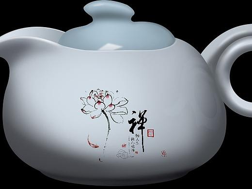 茶壶写实画