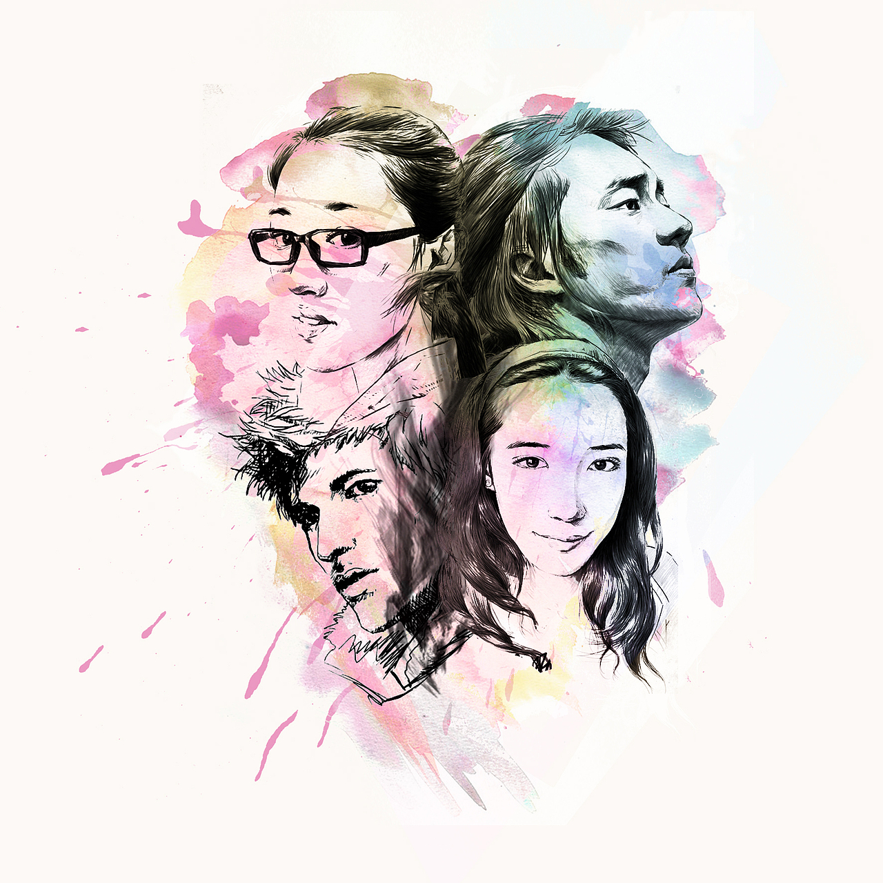 水彩画（图ZODQ2Nzk2OA==） - 品牌 - 站酷设计师蓝色D线条原创素材 - 站酷ZCOOL