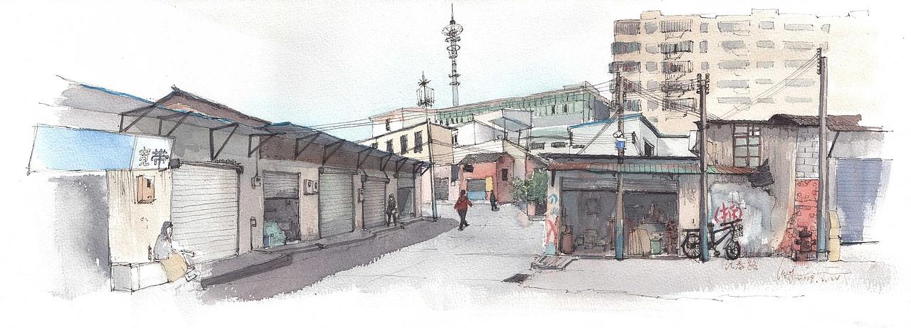 钢笔淡彩写生（图ZMTc3MzMyNDY4） - 绘画 - 站酷设计师喵喵LC原创素材 - 站酷ZCOOL