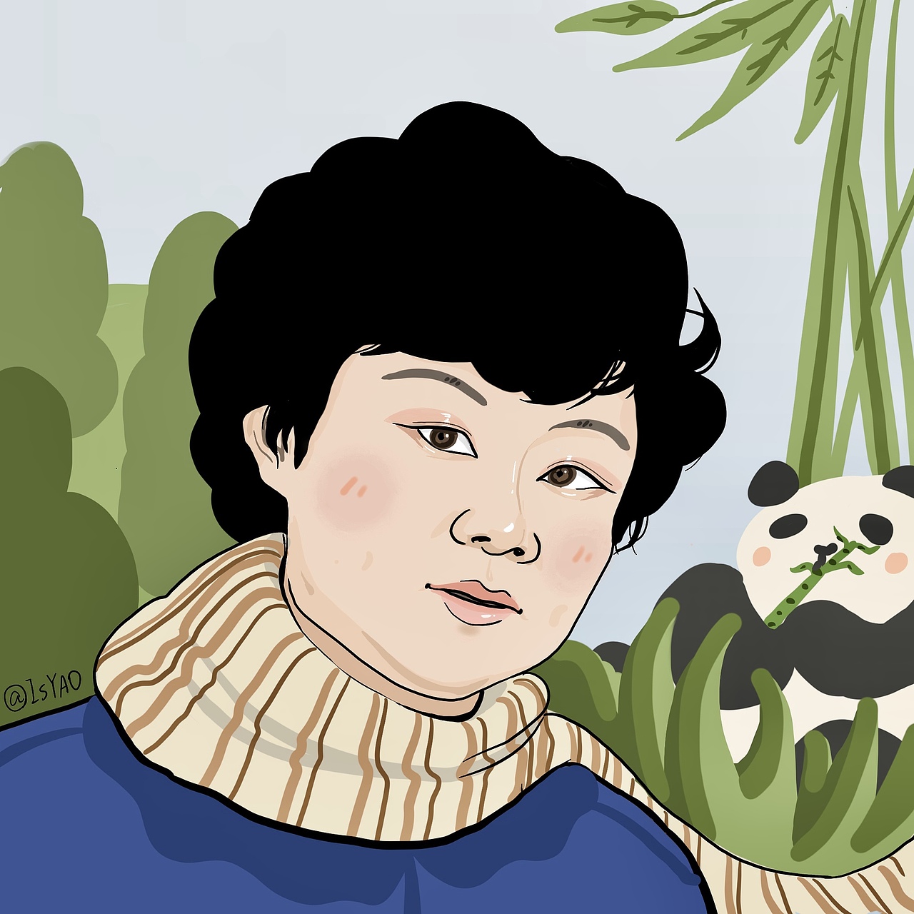 插画《当婆婆年轻时》谁年轻还不是个美人啊!