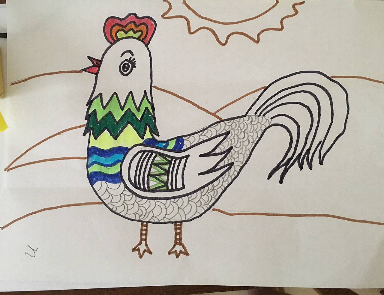 教孩子画简笔画也是一个艰苦的过程~~