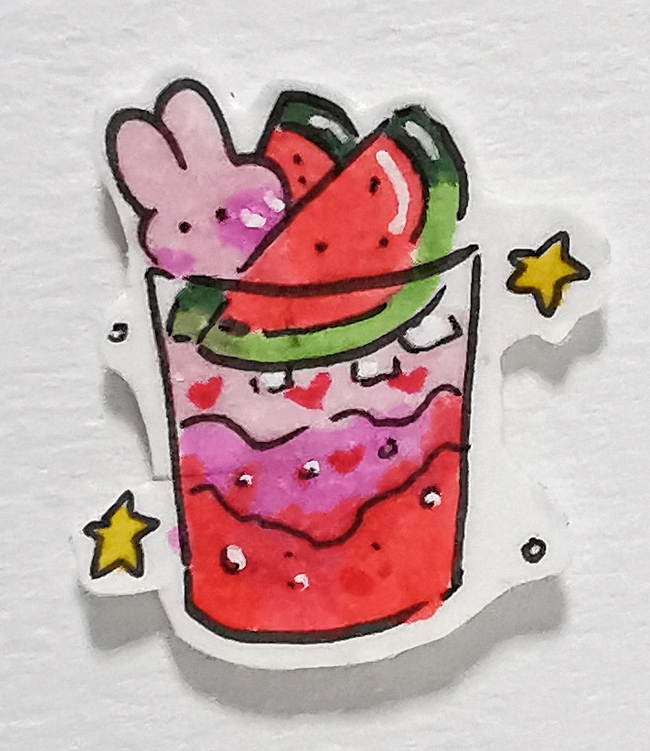 9岁设计师手绘喜茶文创贴纸|手工艺|其他手工艺|gsjessie2012 - 原创