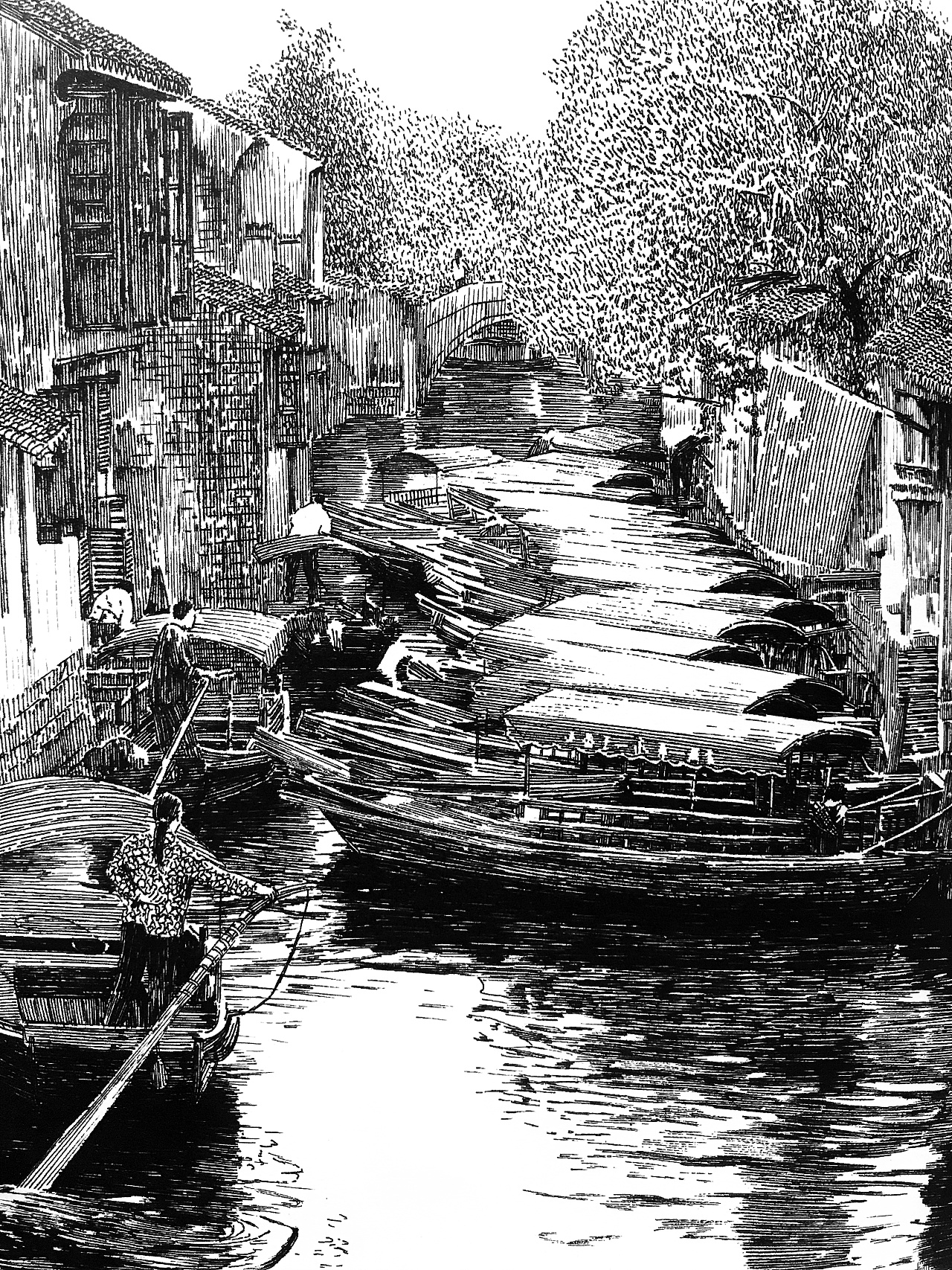 精品钢笔画作品