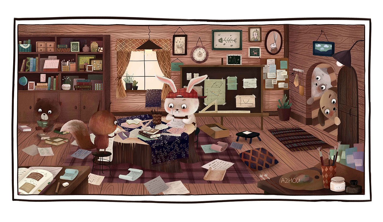 一副场景创作的过程