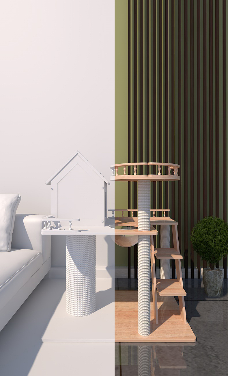 产品建模-猫爬架-宠物用品（图ZMjY5MjM4ODI0） - 产品 - 站酷设计师稻诚原创素材 - 站酷ZCOOL