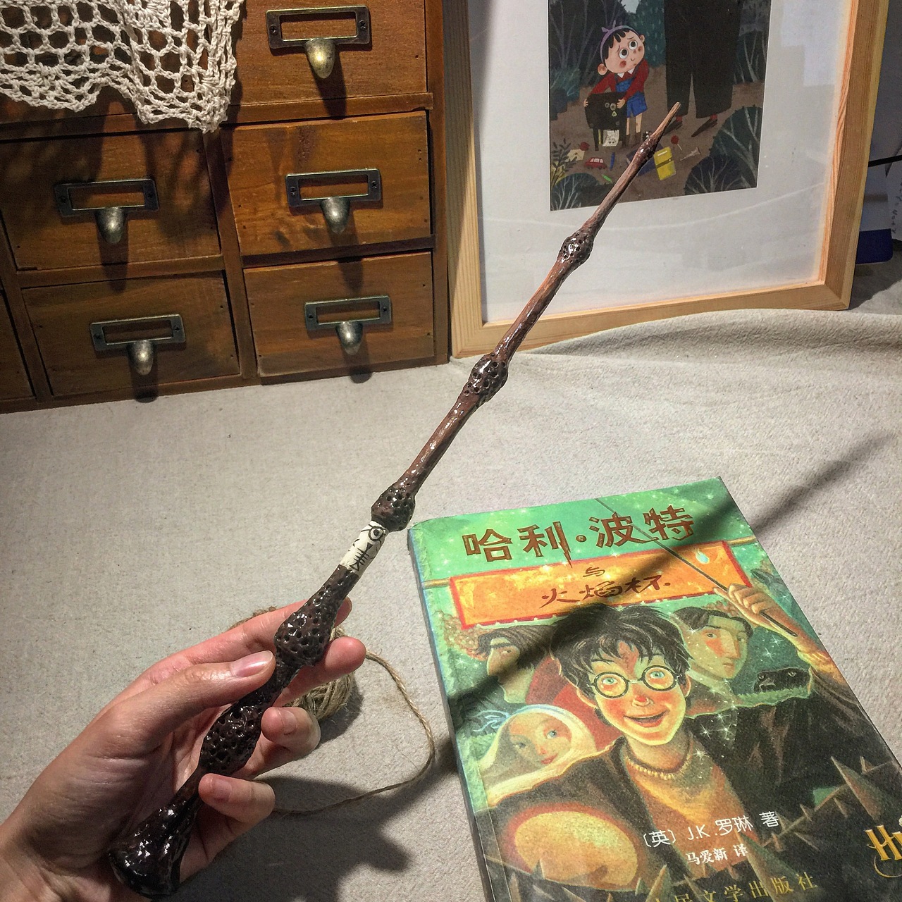 竹筷子制作哈利波特系列中死亡圣器之一的——接骨木魔杖_哔哩哔哩_bilibili
