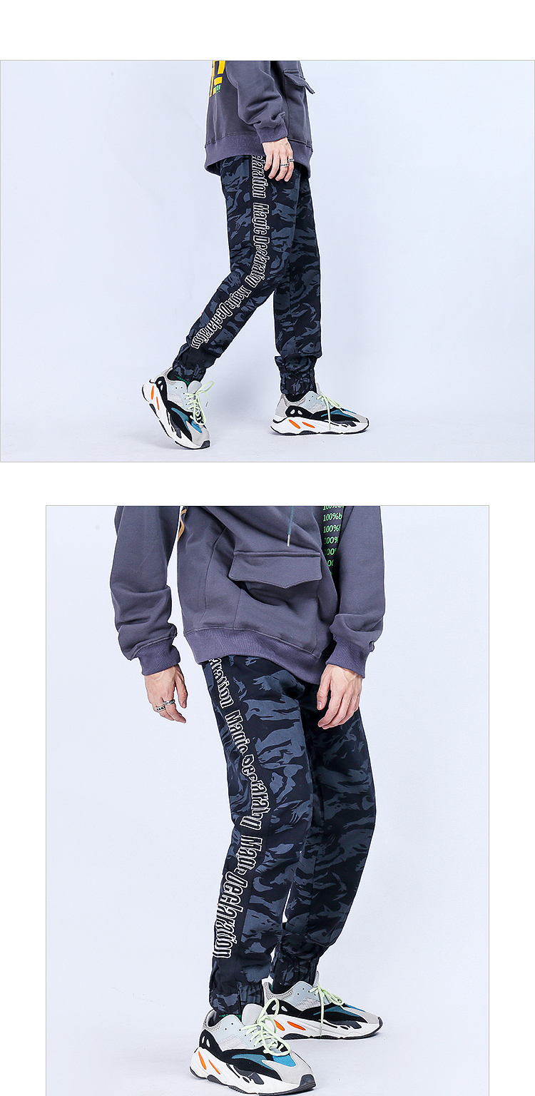 RELNLEX潮牌迷彩束脚裤子男休闲韩版潮流百搭秋冬原宿