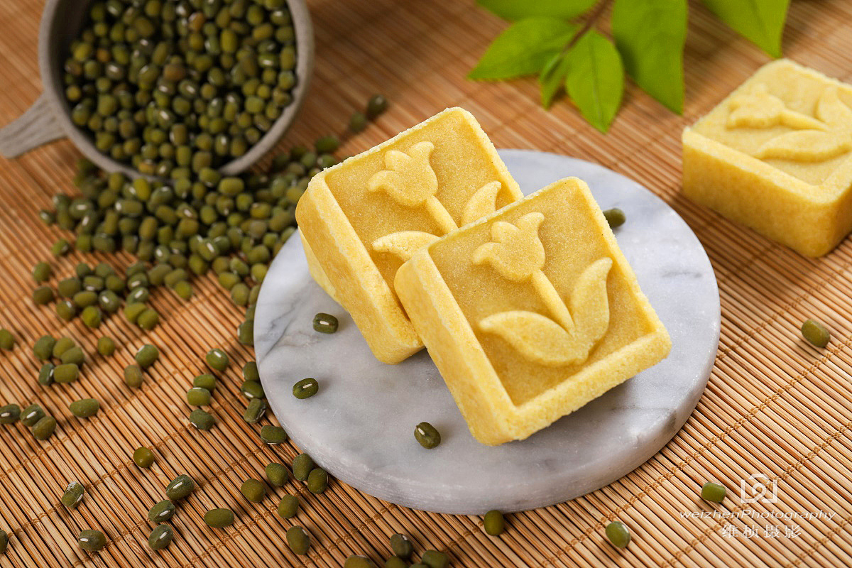 西安特产食品绿豆糕点美食拍摄 静物淘宝产品拍摄影