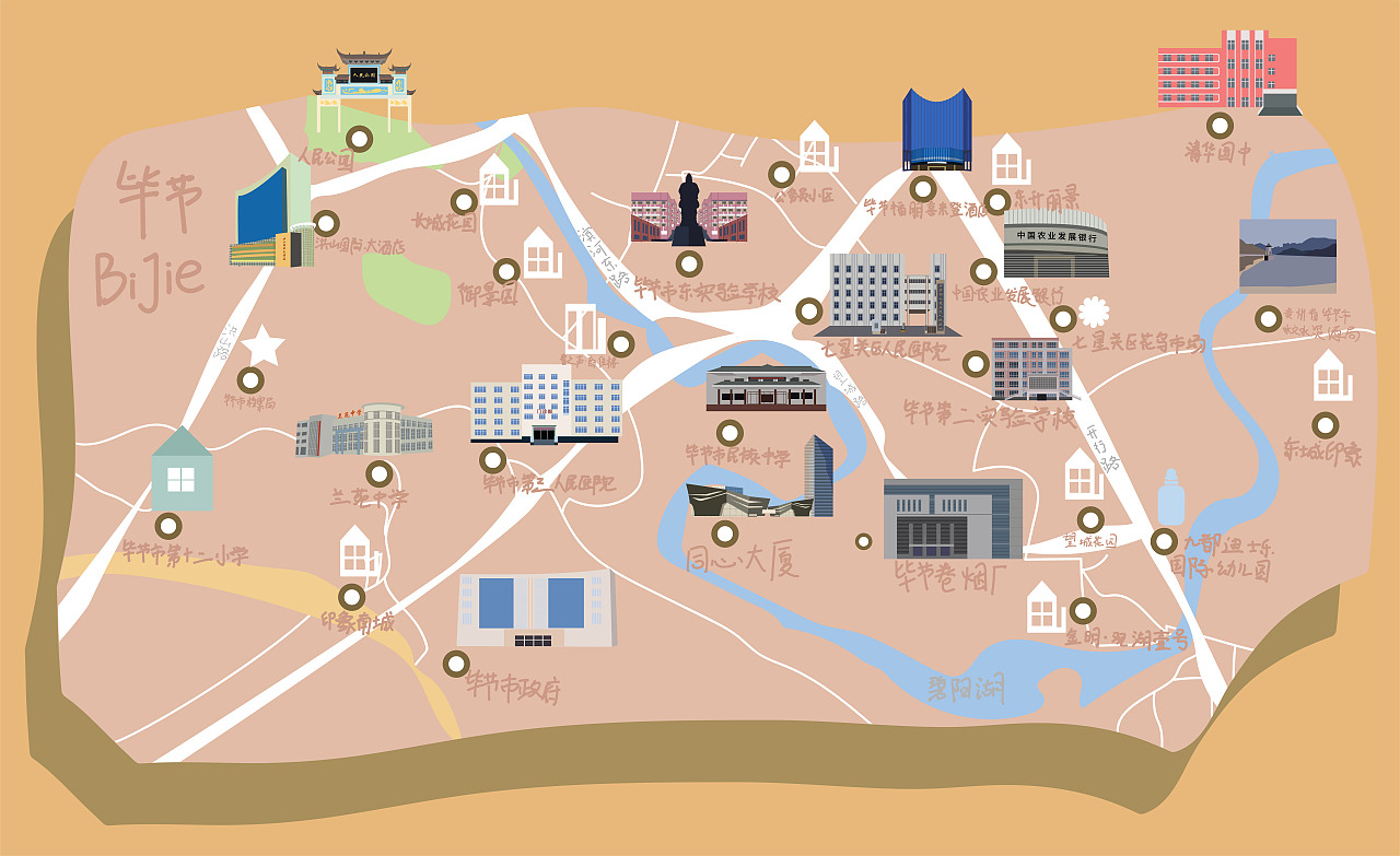 地图我的家乡毕节