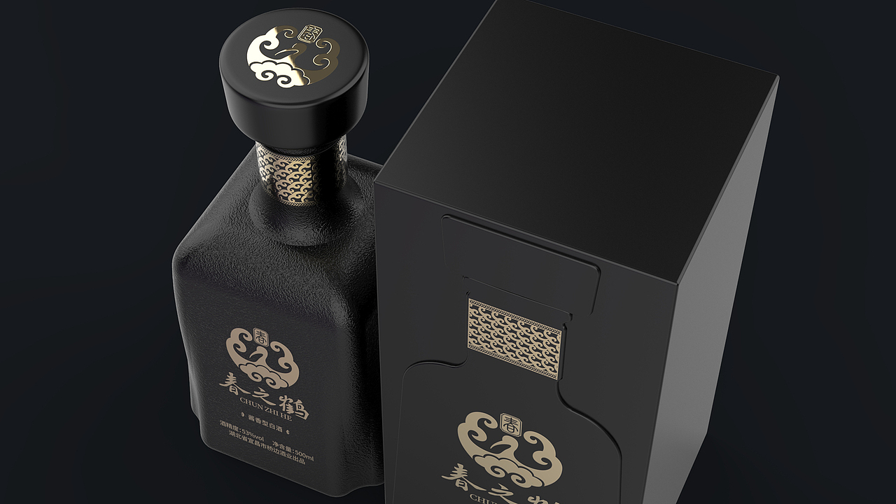 春之鹤酱香型白酒包装设计 | 原创 简约