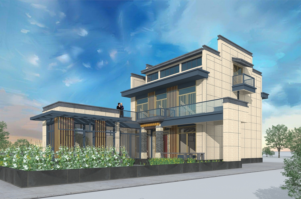 外墙真石漆效果对比,农村自建房,别墅设计