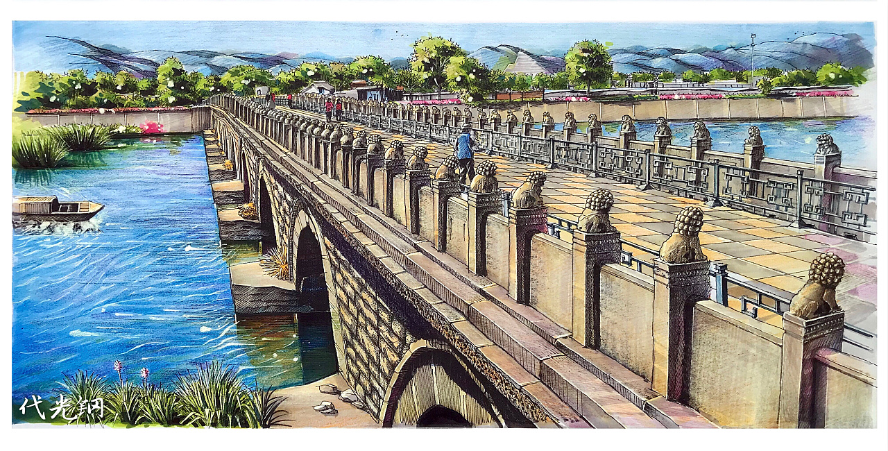 中国桥梁系列上色