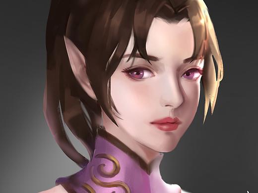 精灵女 原画头像