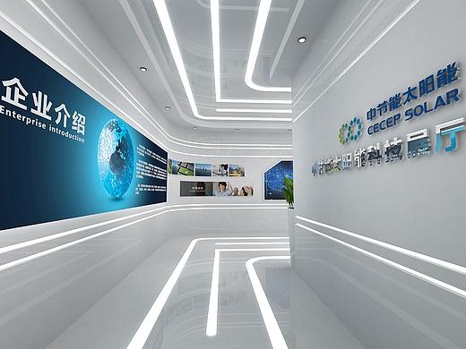 企业科技展厅展馆3D效果图