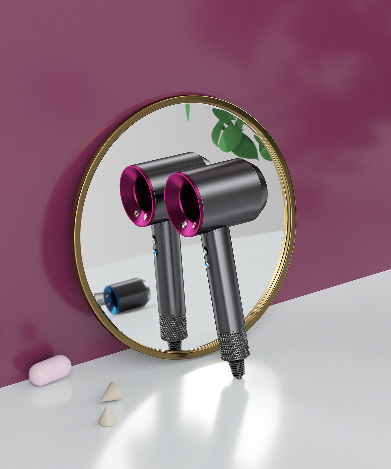 吹风机建模渲染（图ZMjUzMzg3MzU2） - 电子产品 - 站酷设计师997F原创素材 - 站酷ZCOOL