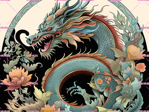 明年龙年，需要关于龙的产品插画滴滴