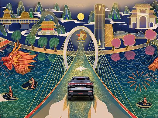 百里柳江，百里画廊