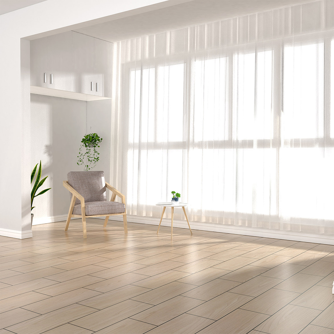 keyshot渲染简约家居-阳台