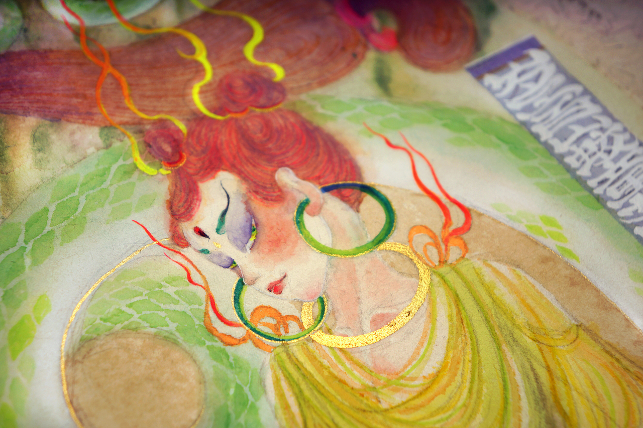 《如幻星.岁三百山蛟童女.祭月娥》白中南颜彩—人川集