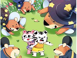 扁平儿童商业插画