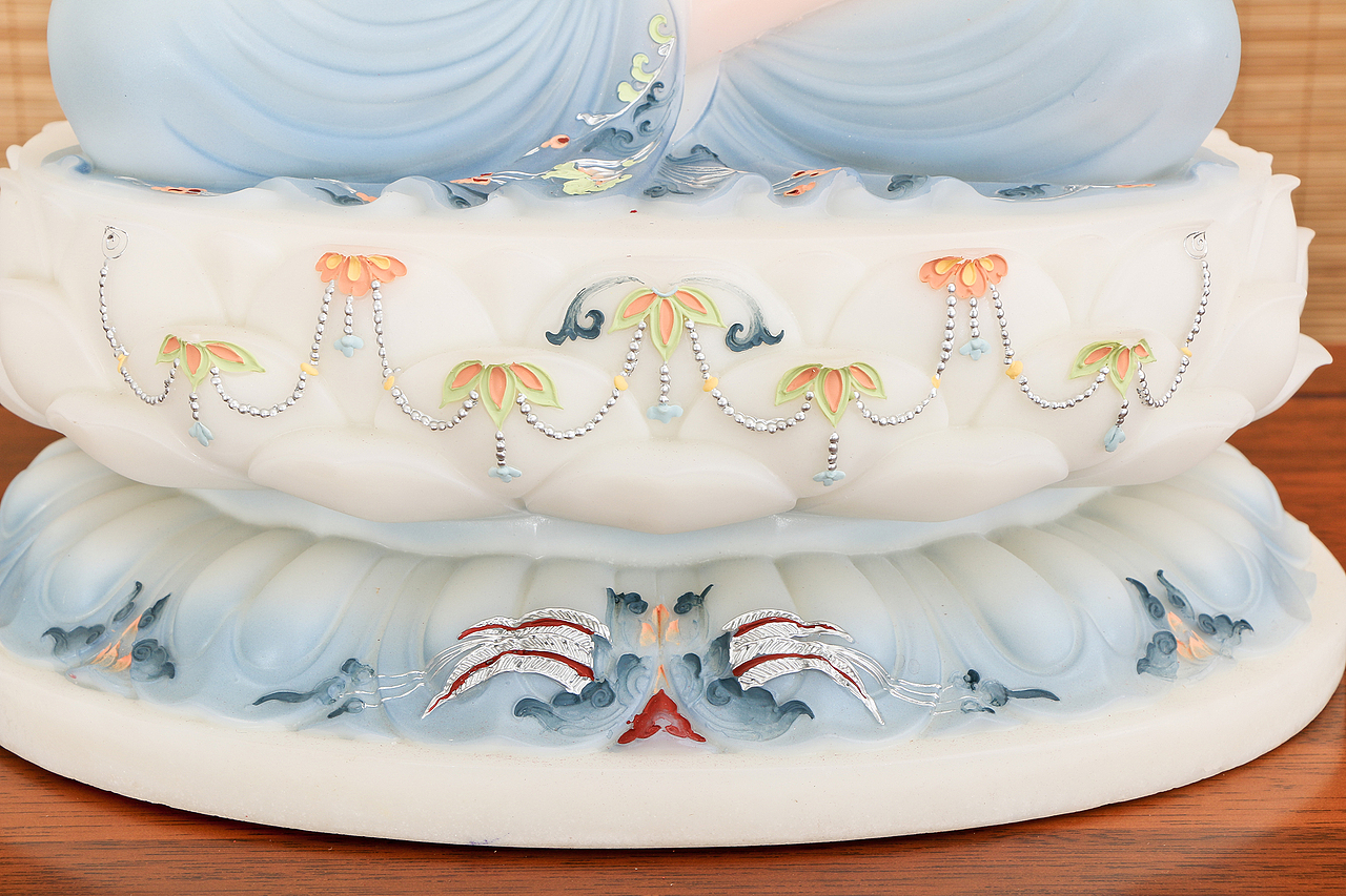 泉州惠安佛雕精工观世音菩萨玉佛像拍摄