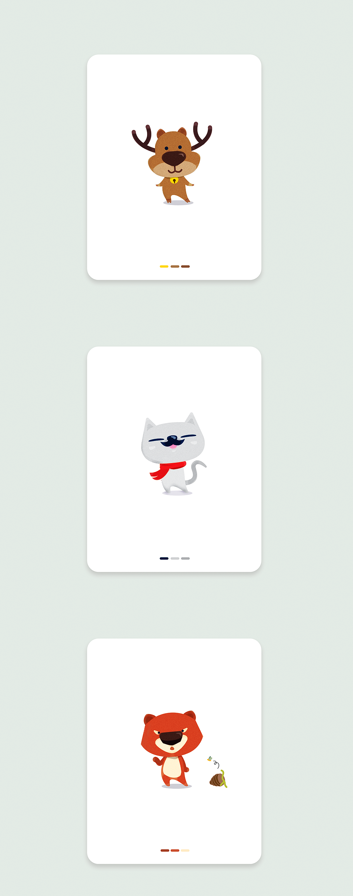卡通动物练习（图ZODA3ODI0NDA=） - IP形象 - 站酷设计师zephyrz原创素材 - 站酷ZCOOL
