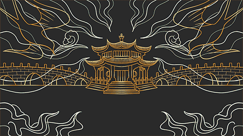 2021上半年国潮烫金建筑插画作品总结（图ZMjU5NjAyMTgw） - 新锐潮流插画 - 站酷设计师予心绘原创素材 - 站酷ZCOOL