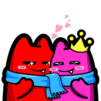 m32【魔鬼猫表情-围脖】#半身 魔登猫 围巾 取暖 秀恩爱 ip 动漫 魔性