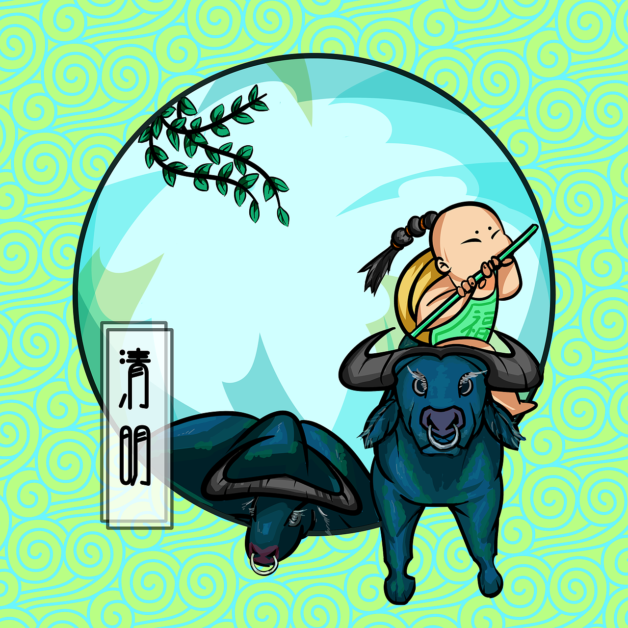 中国传统节日插画创作设计（图ZMTYxMzgxMDI0） - 绘本 - 站酷设计师阿鬼君原创素材 - 站酷ZCOOL