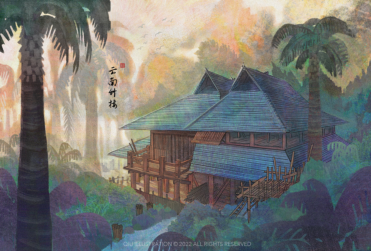 一组中国风景（图ZMzA4MDA3OTgw） - 商业插画 - 站酷设计师千章之萩原创素材 - 站酷ZCOOL