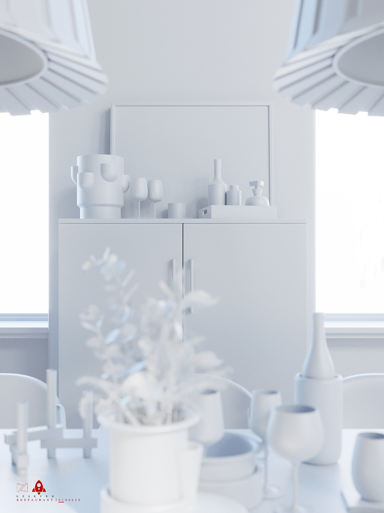 关于一个以绿色为主题的餐厅设计