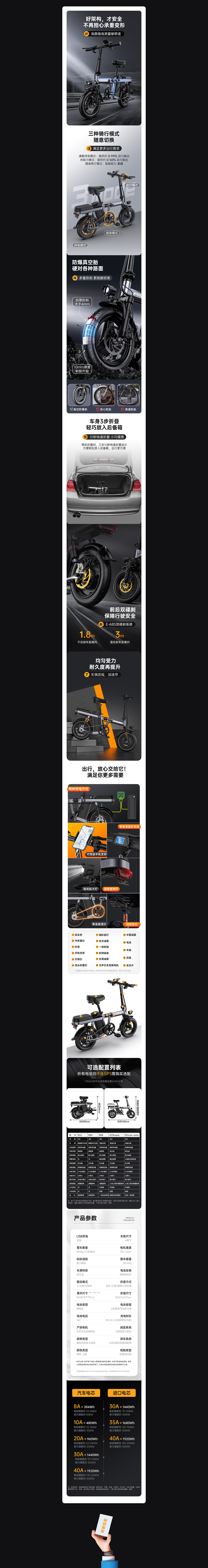 电动自行车详情页