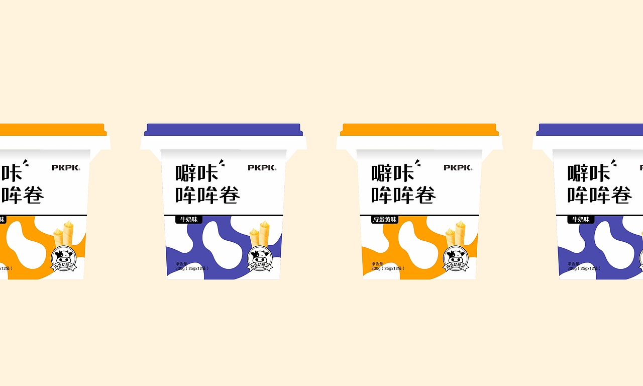 噼咔哞哞卷 丨 食品包装设计