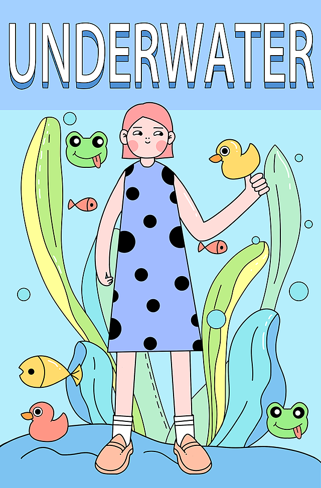 马卡龙色系插画习作