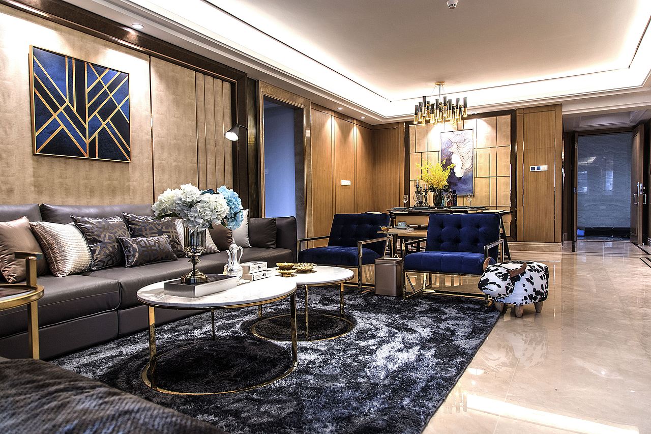 196㎡四房现代轻奢，轻松打造高级品质感（图ZMjkwMDI2OTAw） - 家装设计 - 站酷设计师杜特设计原创素材 - 站酷ZCOOL