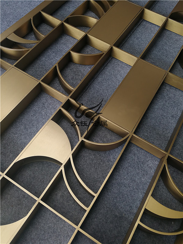 酒店大堂装饰豪华各种不锈钢玫瑰金屏风