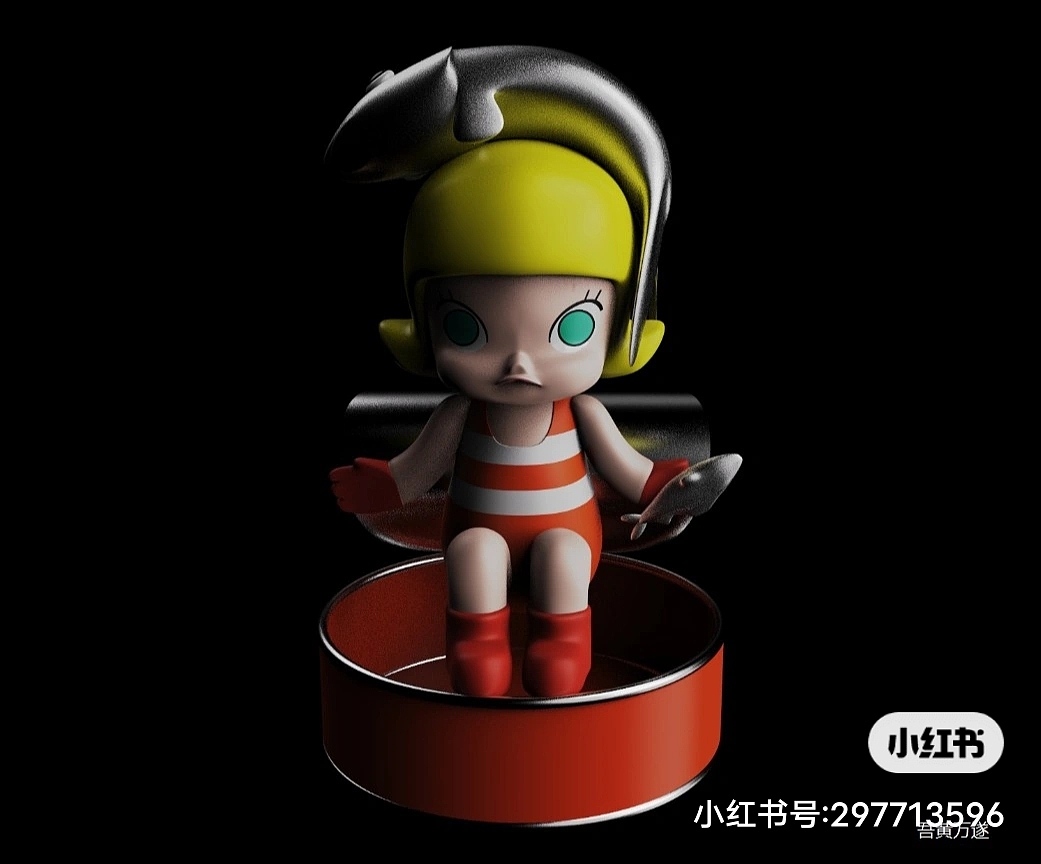 建模渲染场景rhino犀牛盲盒玩具泡泡玛特molly的一天吾黄万遂中国风