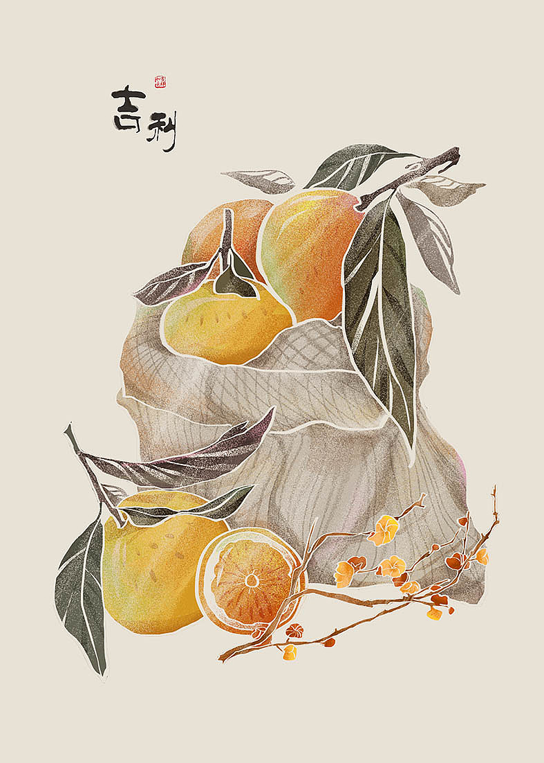 仿版画水果系列（图ZMjYwMDI0OTUy） - 商业插画 - 站酷设计师霏霏阿霏原创素材 - 站酷ZCOOL