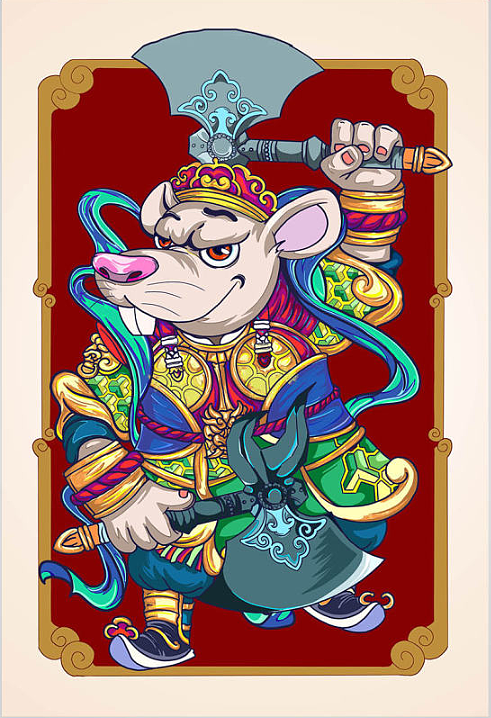 鼠年插画设计