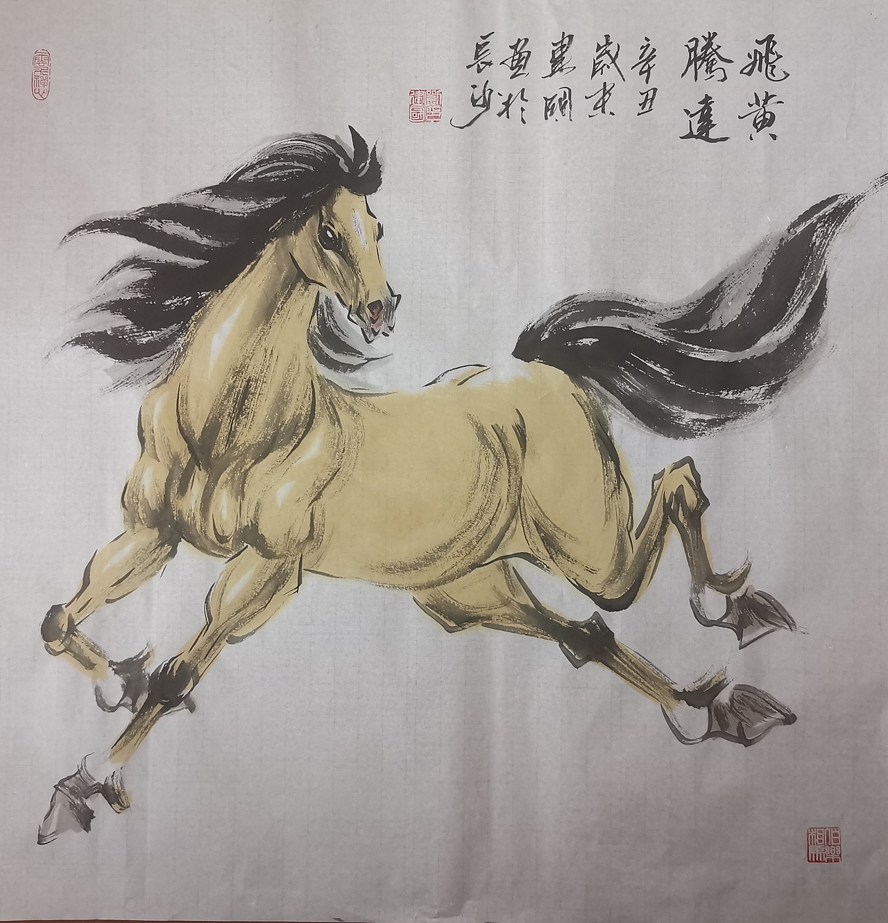 刘建国画马直播作品欣赏