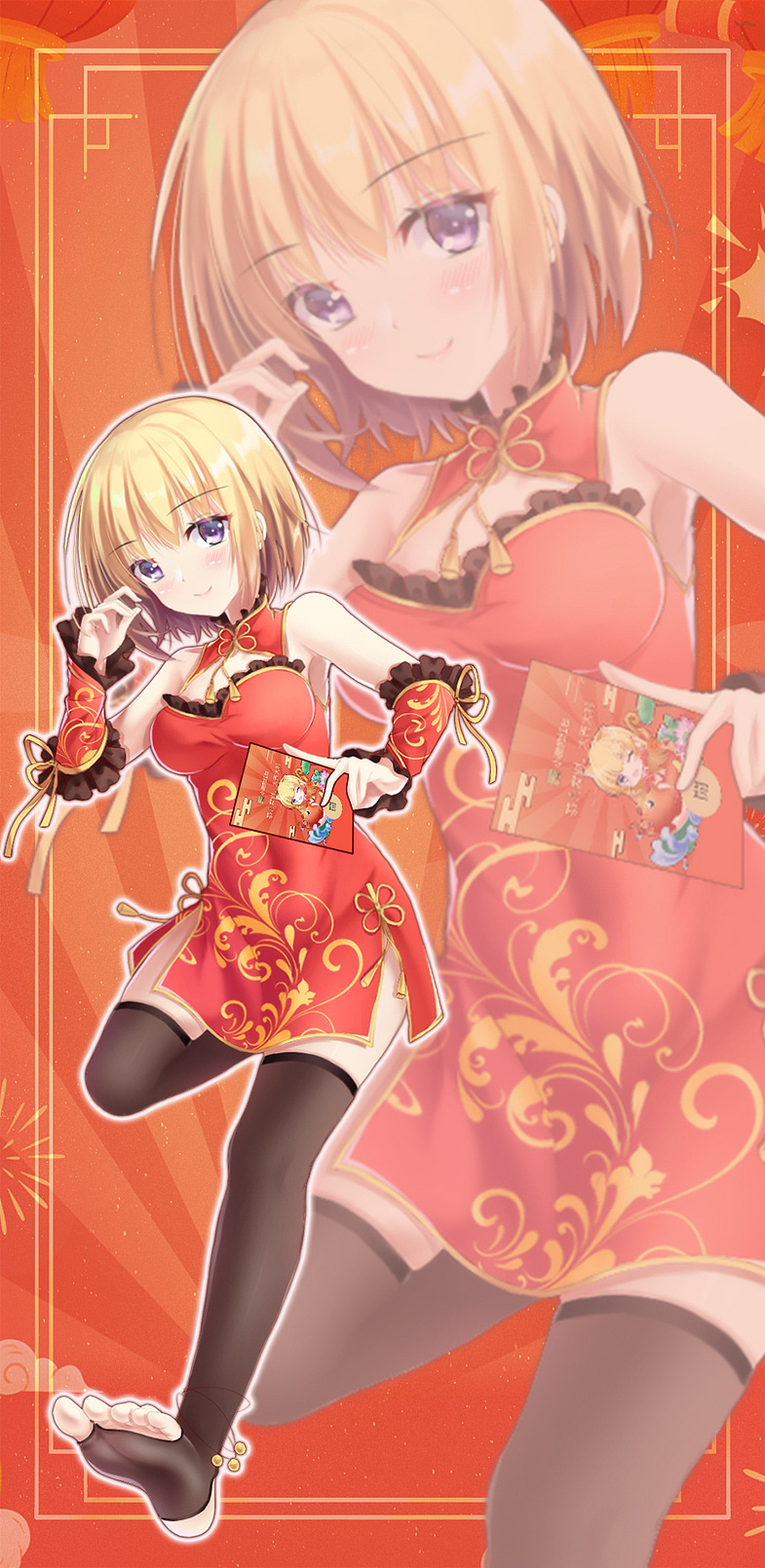 二次元立绘 新年贺图|插画|游戏原画|枫呤小夜 - 原创作品 - 站酷